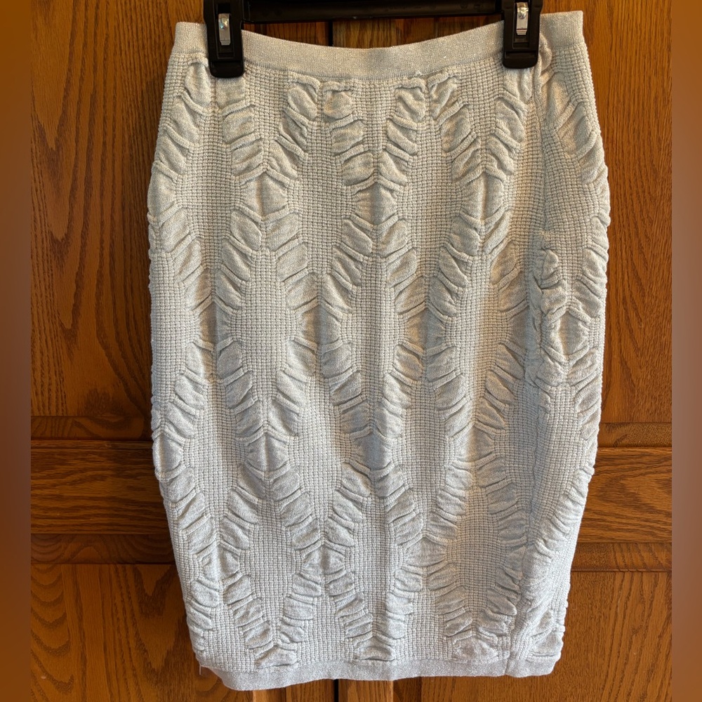 Topshop Silver/Grey Sparkly Textured Pencil Skirt Size 4